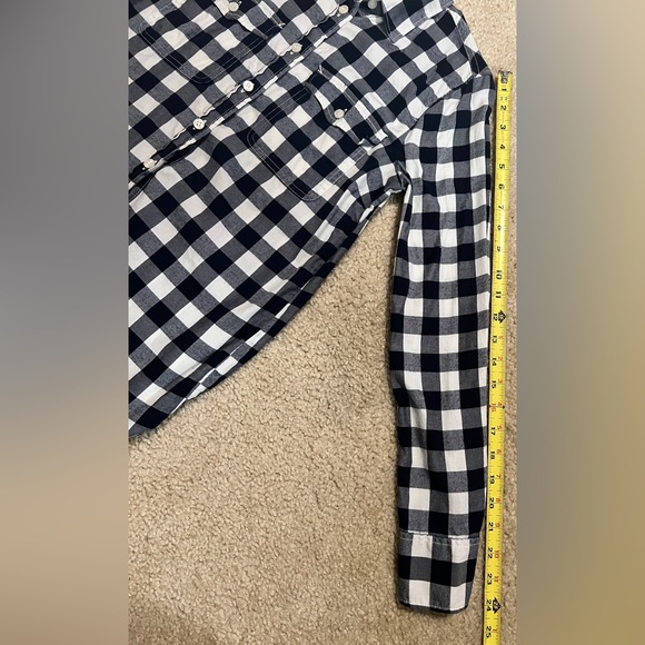 J. Crew blue & white checkered button up size XS - Picture 11 of 13